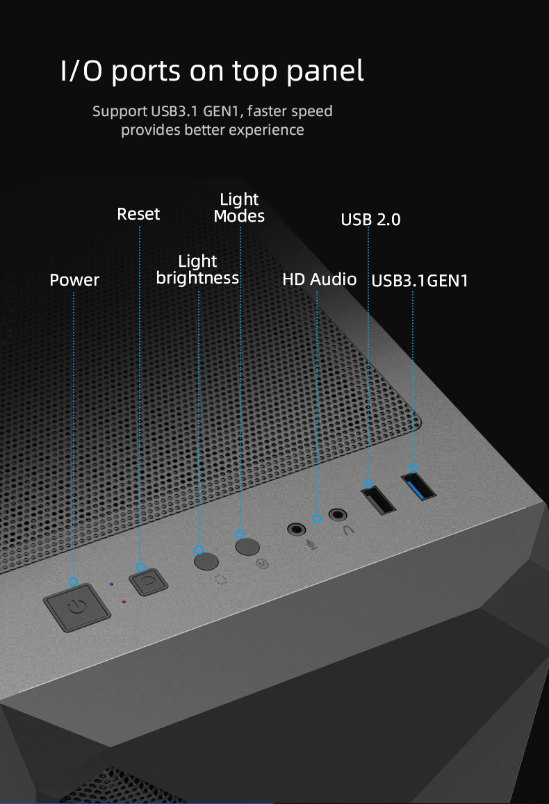 Gamemax Revolt Black Gaming Computer Case